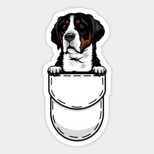 Funny Great Swiss Mountain Pocket Dog Sticker